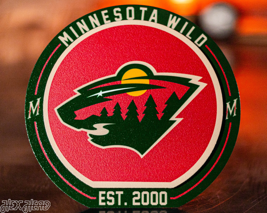 Minnesota Wild "Double Play" On the Shelf or on the Wall Art