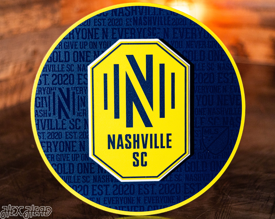 Nashville SC CRAFT SERIES 3D Embossed Metal Wall Art