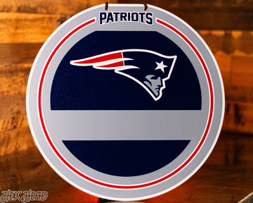 New England Patriots Personalized Monogram Metal Art