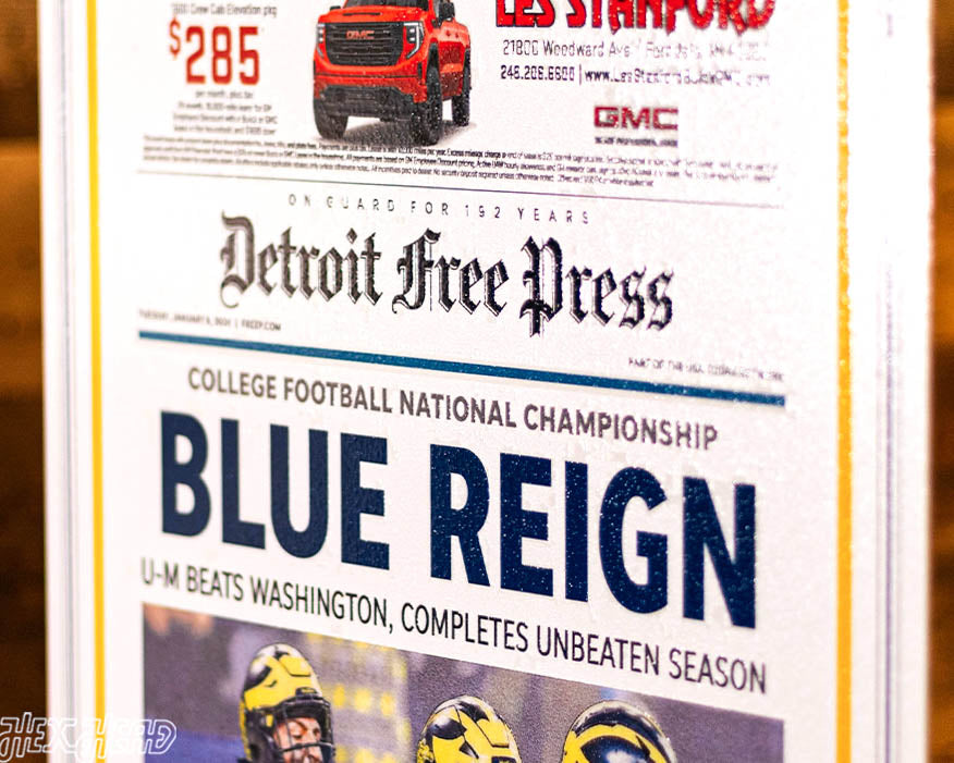 Detroit Free Press Michigan Wolverines 2023 Football National Champions Front Page - JAN 9, 2024