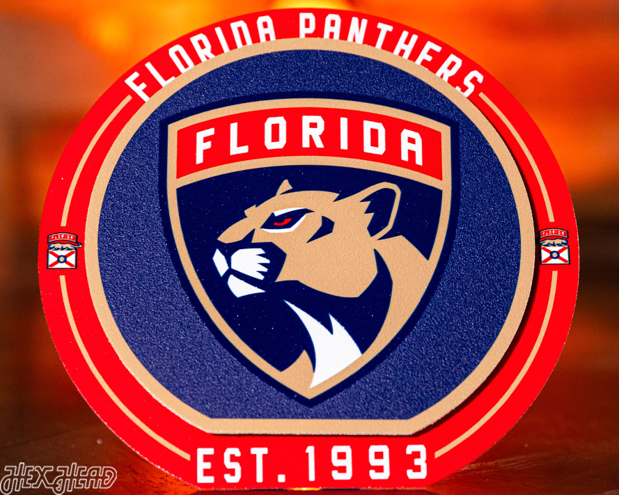 Florida Panthers "Double Play" On the Shelf or on the Wall Art