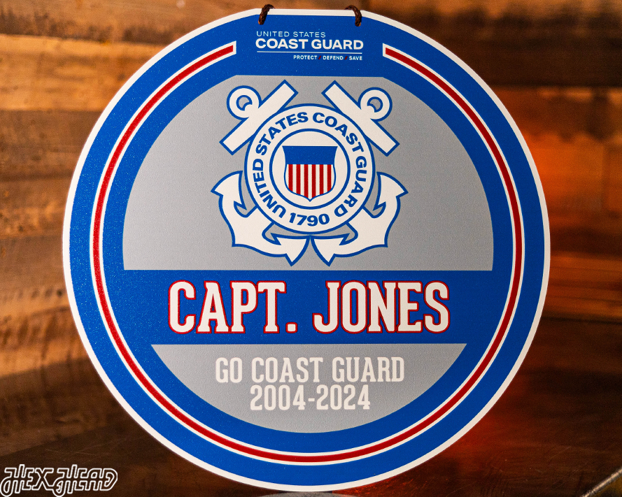 United States Coast Guard Personalized Monogram Metal Art