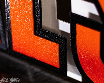 Cincinnati Bengals Wordmark 3D Vintage Metal Wall Art