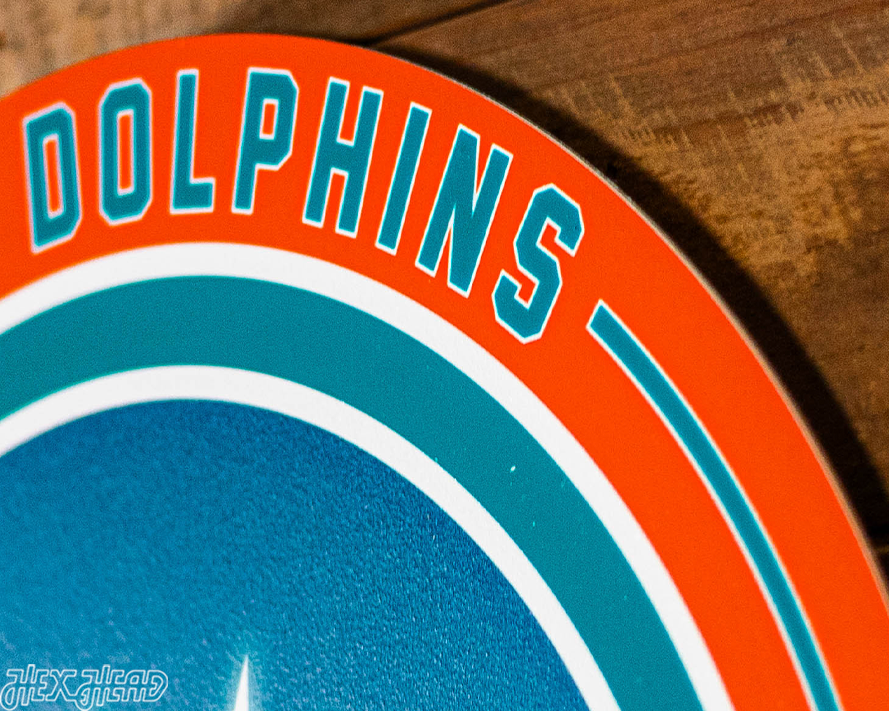 VARSITY Collection- SINGLE Layer Miami Dolphins Metal Wall Art