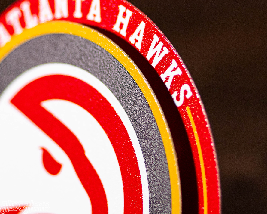 Atlanta Hawks "Double Play" On the Shelf or on the Wall Art