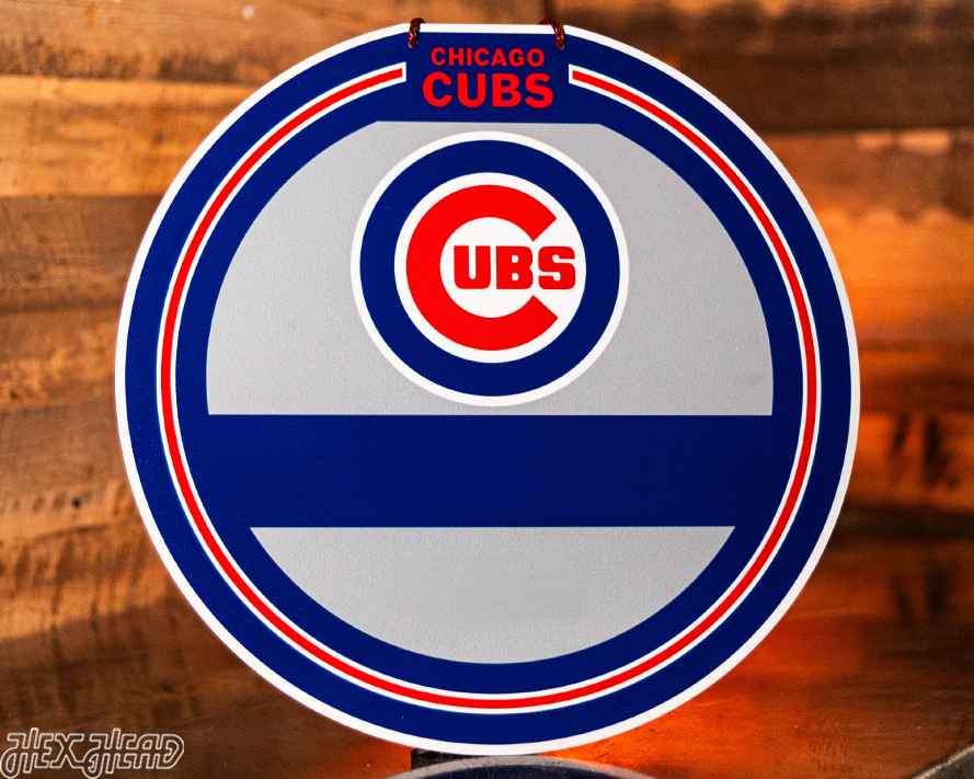 Chicago Cubs Personalized Monogram Metal Art