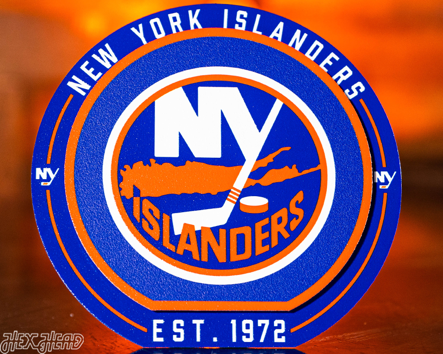 New York Islanders "Double Play" On the Shelf or on the Wall Art