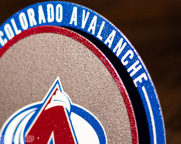 Colorado Avalanche "Double Play" On the Shelf or on the Wall Art