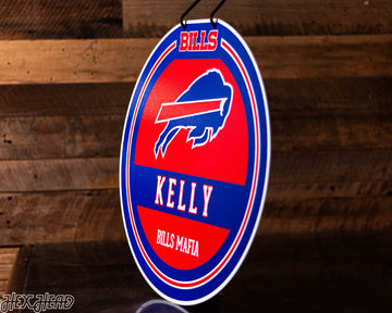 Buffalo Bills Personalized Monogram Metal Art