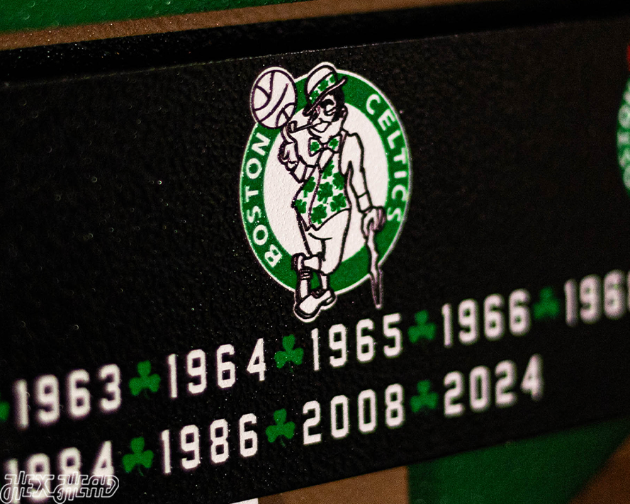 Boston Celtics  DYNASTY- World Championship Wins w/ Replaceable Icon Plate 3D Metal Wall Art