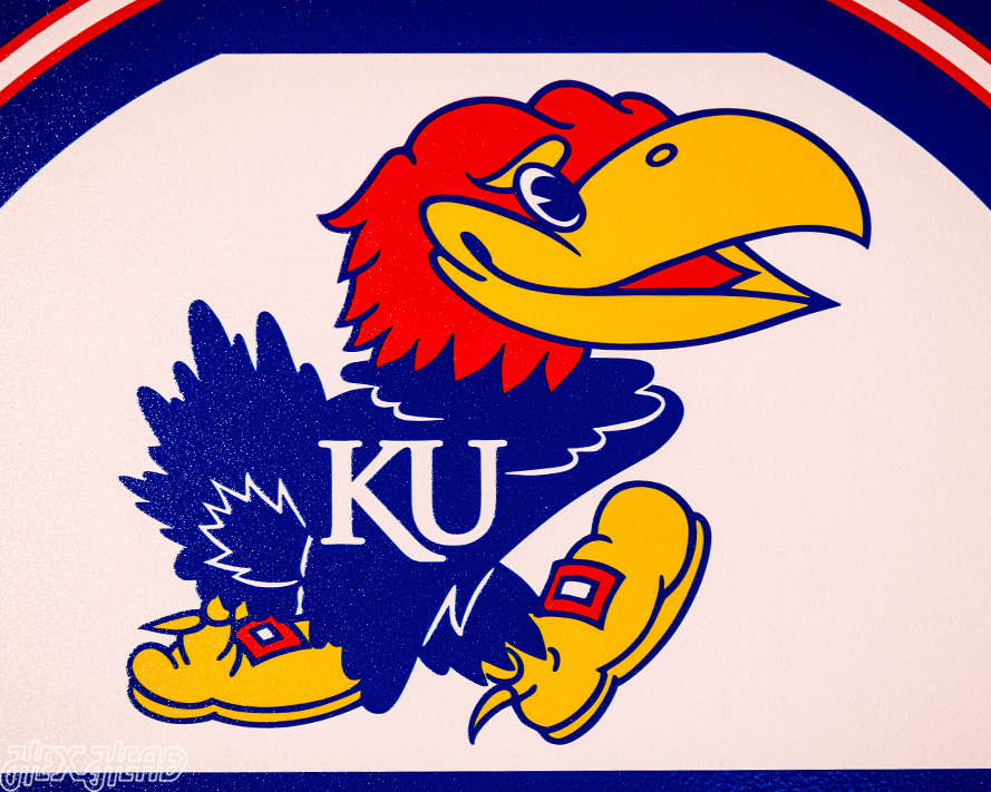 Kansas Jayhawks Personalized Monogram Metal Art