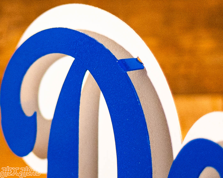 Los Angeles Dodgers Script 3D Metal Wall Art
