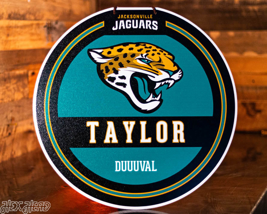 Jacksonville Jaguars Personalized Monogram Metal Art