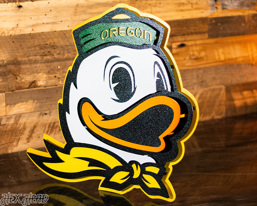 Oregon Ducks 3D Vintage Metal Wall Art