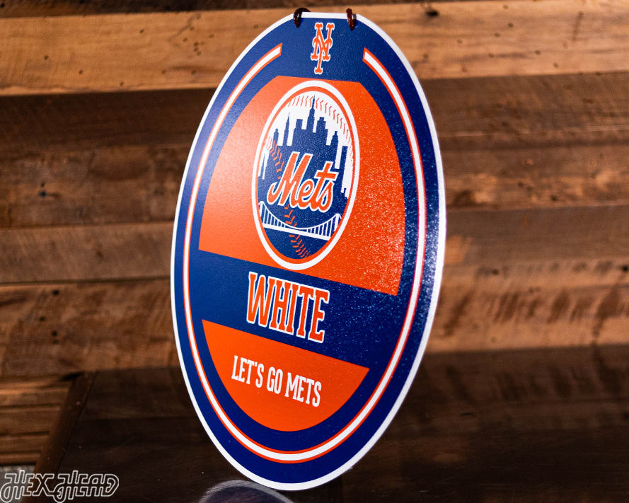 New York Mets Personalized Monogram Metal Art