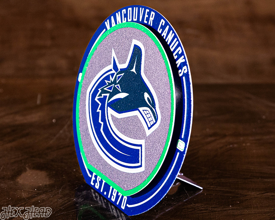 Vancouver Canucks "Double Play" On the Shelf or on the Wall Art