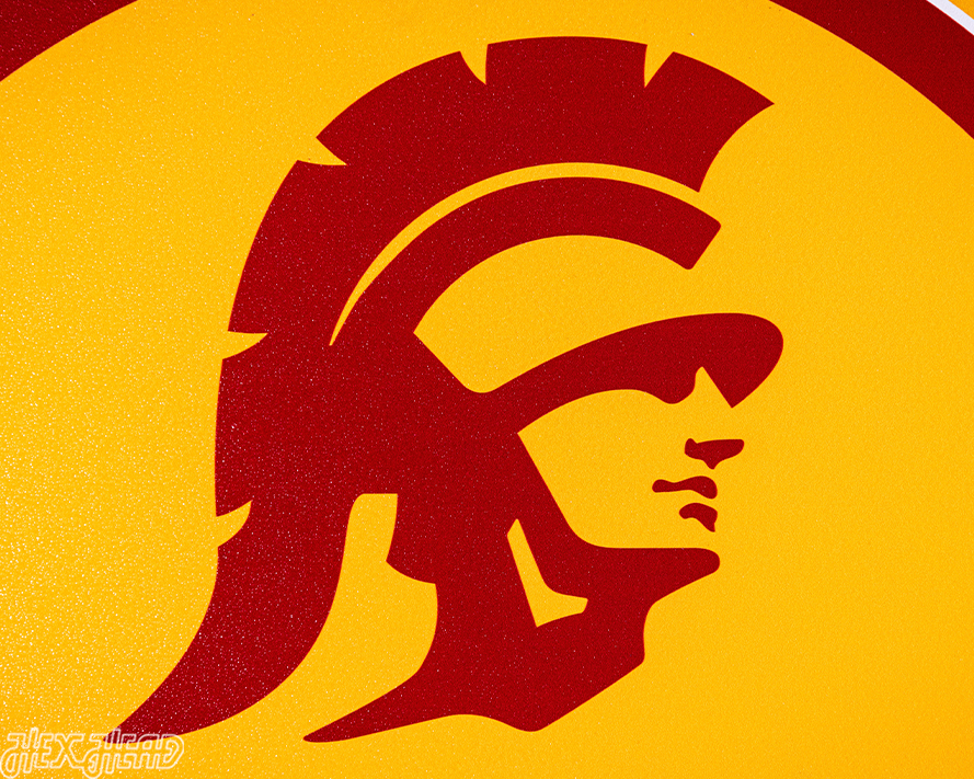 USC Southern California Trojans Personalized Monogram Metal Art