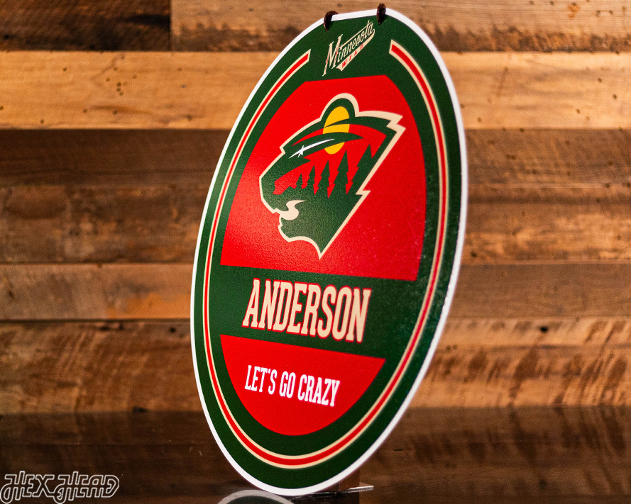 Minnesota Wild Personalized Monogram Metal Art