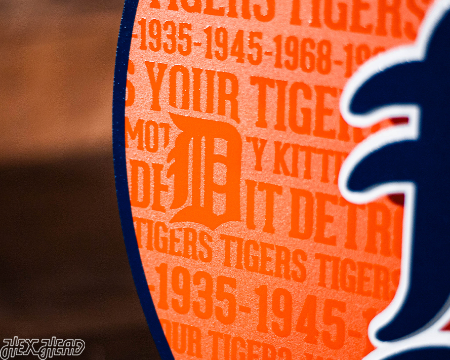 Detroit Tigers CRAFT SERIES 3D Embossed Metal Wall Art