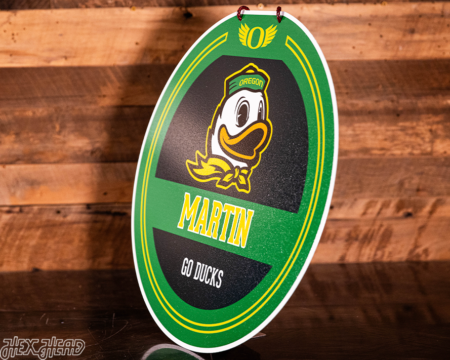 Oregon Ducks Personalized Monogram Metal Art