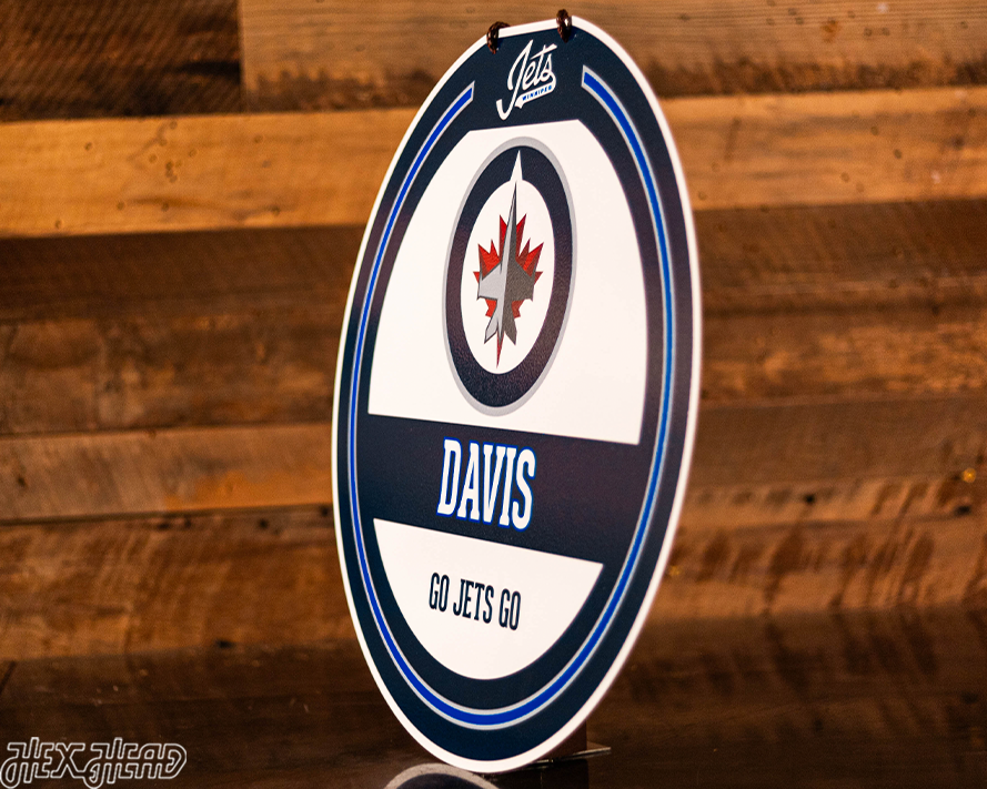 Winnipeg Jets Personalized Monogram Metal Art