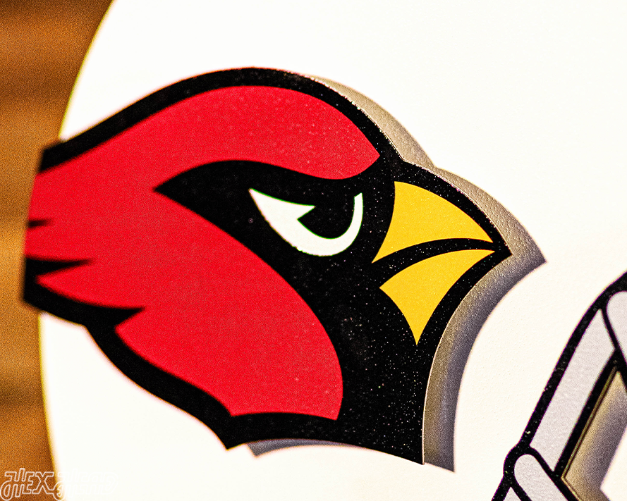 Arizona Cardinals BLITZ Collection - 8 Layer Helmet 3D Vintage Metal Wall Art