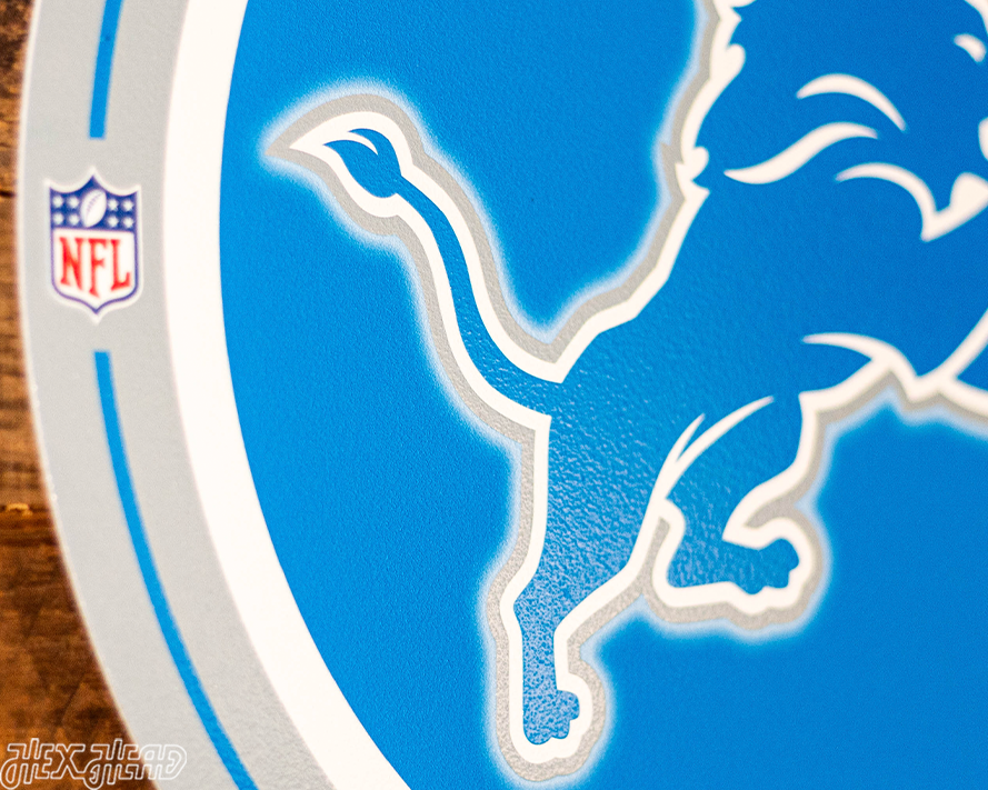 VARSITY Collection- SINGLE Layer Detroit Lions Metal Wall Art