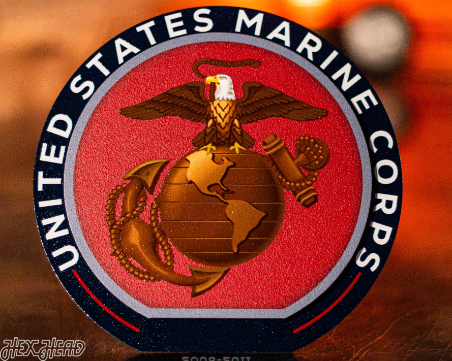 United States Marines Corps "Double Play" On the Shelf or on the Wall Art