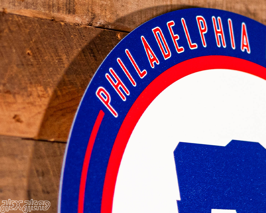 VARSITY Collection- SINGLE layer Philadelphia Phillies Metal Wall Art