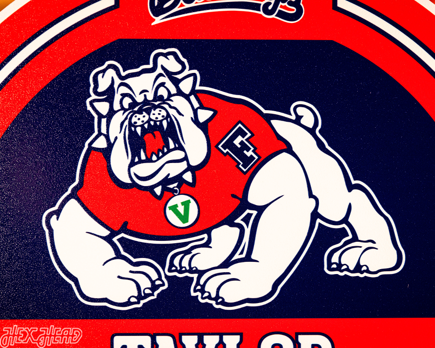 Fresno State Bulldogs Personalized Monogram Metal Art