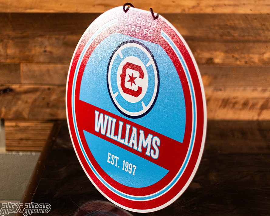 Chicago Fire Personalized Monogram Metal Art