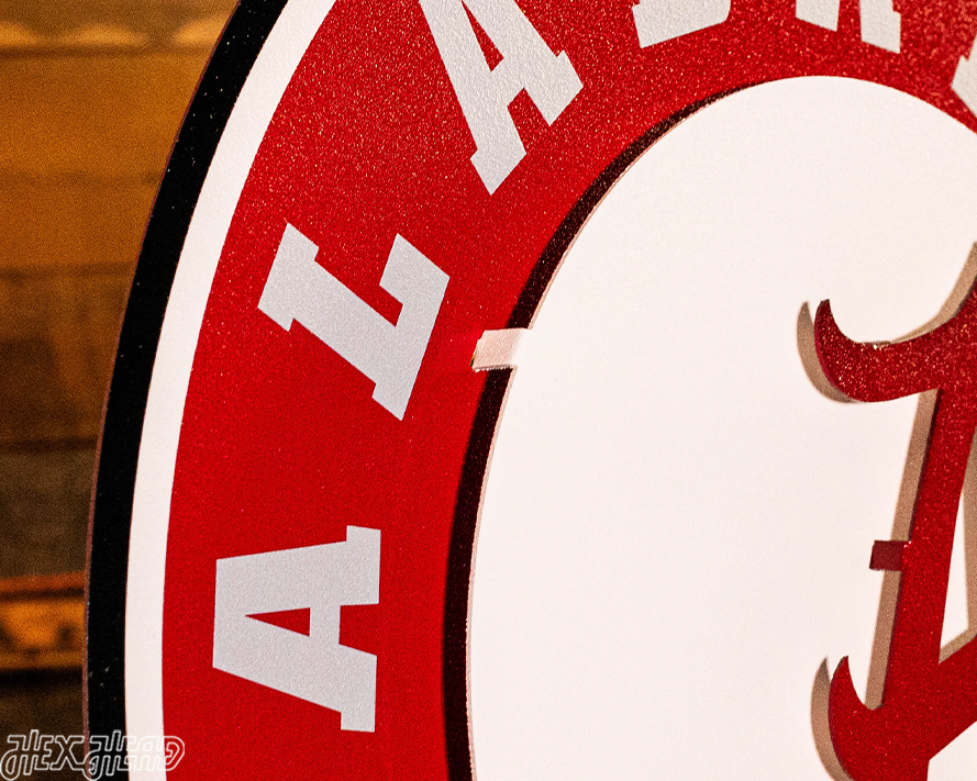 Alabama Crimson Tide 3D Vintage Metal Wall Art