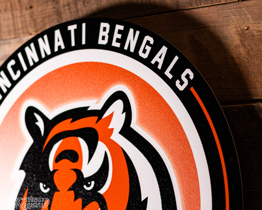 VARSITY Collection- SINGLE Layer Cincinnati Bengals Metal Wall Art