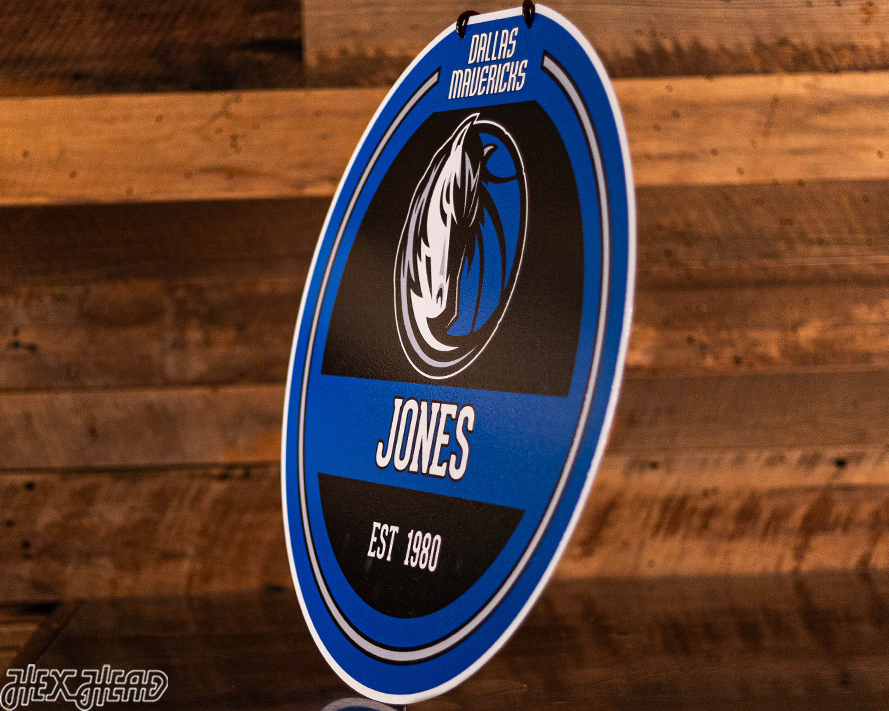 Dallas Mavericks Personalized Monogram Metal Art