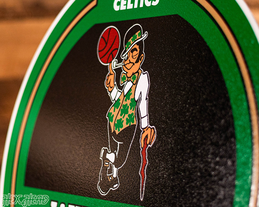 Boston Celtics Personalized Monogram Metal Art