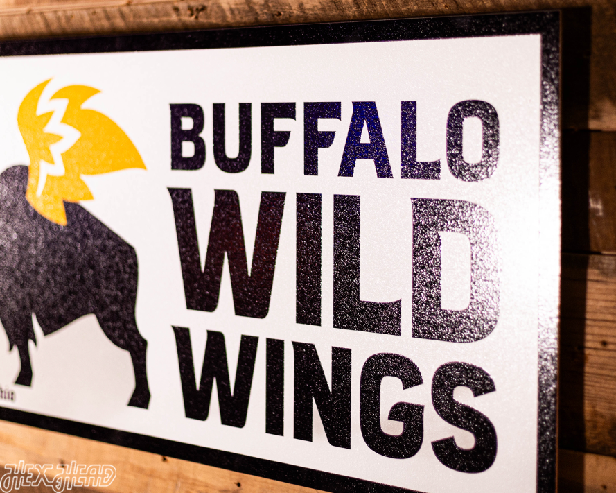 Buffalo Wild Wings Logo SINGLE LAYER Vintage Metal Wall Art