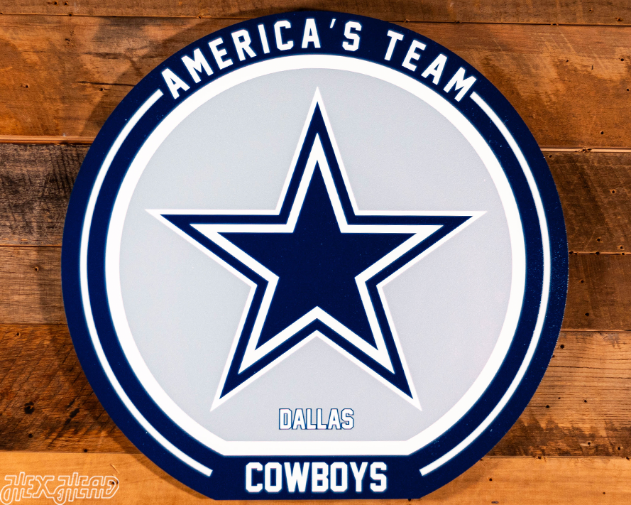 VARSITY Collection- SINGLE Layer Dallas Cowboys Metal Wall Art