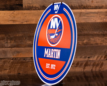 New York Islanders Personalized Monogram Metal Art