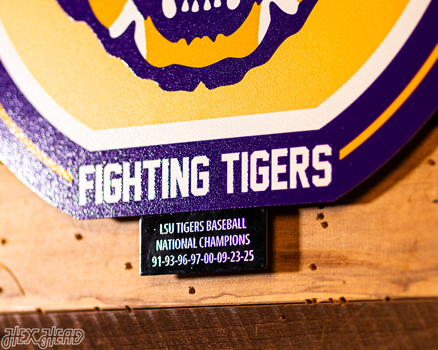 LSU Tigers 8 Time National Champions Tag
