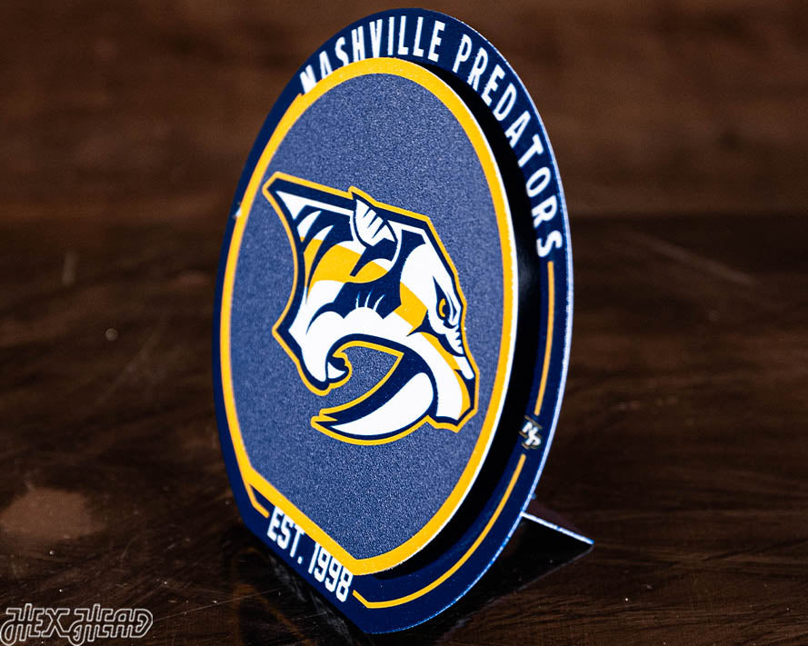 Nashville Predators "Double Play" On the Shelf or on the Wall Art