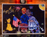 4th Of July Hex Head ORIGINAL Single Layer Metal Wall Art