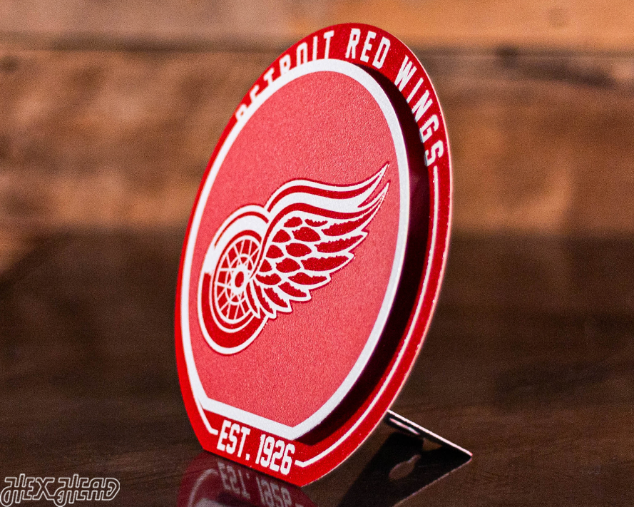 Detroit Red Wings "Double Play" On the Shelf or on the Wall Art