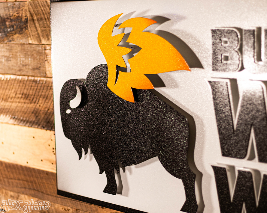 Buffalo Wild Wings 3 Dimensional FULL LOGO Metal Wall Art