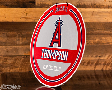Los Angeles Angels Personalized Monogram Metal Art