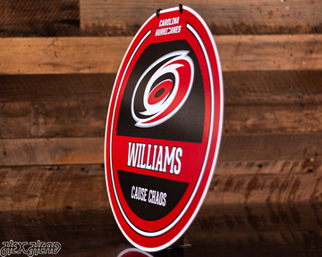 Carolina Hurricanes Personalized Monogram Metal Art