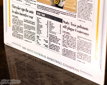 Detroit Free Press Michigan Wolverines 1989 Basketball National Champions Front Page - APRIL 4, 1989