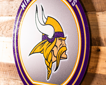VARSITY Collection- SINGLE Layer Minnesota Vikings Metal Wall Art
