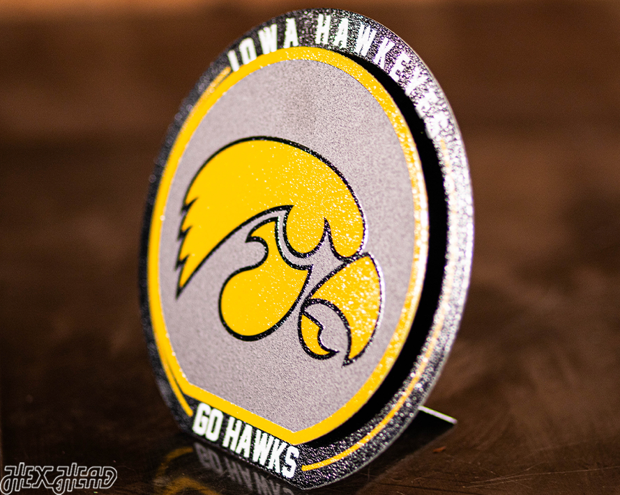 Iowa Hawkeyes "Double Play" On the Shelf or on the Wall Art