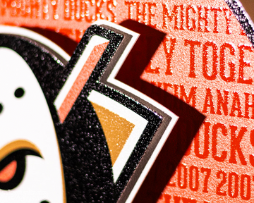 Anaheim Ducks CRAFT SERIES 3D Embossed Metal Wall Art