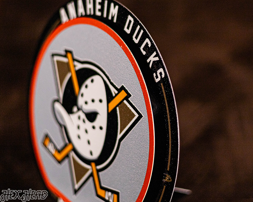 Anaheim Ducks "Double Play" On the Shelf or on the Wall Art